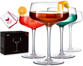 JBHO front view of coupe glasses showing elegant shape and refined look