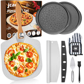 jcaeh folded metal peel front showing slim paddle and hanging loop for space-saving storage