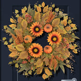 JDKPK front door wreath showing full 24-inch seasonal welcome