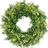 JDKPK eucalyptus wreath front view adds instant curb appeal