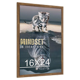 JDZIVTOP front view of 16x24 frame showing rustic brown finish and framed photo benefit
