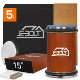 JEBOLT front packaging on acacia wood base showing complete kit benefits