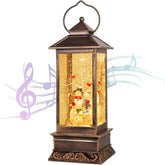 JEDAWN snow globe lantern front view showing vintage frame and glow benefit