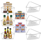 JEISSLIA front view of clear organizer bins showing shape and size benefit