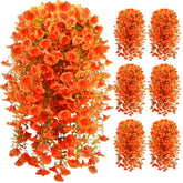 JEMONG front view of six orange fall flowers showing seasonal curb appeal