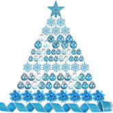 Jenaai blue ornament set front packaging showing all pieces for easy setup