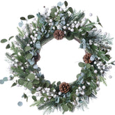 J'FLORU front door wreath adding curb appeal and festive welcome