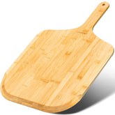 JIAFUEO front view of pizza peel showing full paddle and clean finish, easy handling