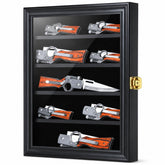 Jinchuan front view of black lockable display case showing secure storage