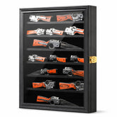 Jinchuan front view of lockable shadow box showcasing neat presentation benefits