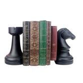 jinhuoba front view of chess bookends showing stable support and elegant design