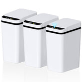 jinligogo front view of compact trash can showing sleek design and space-saving benefit