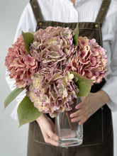 JINWOE front view of four hydrangea stems offering instant decor appeal