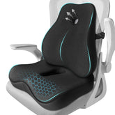 JIPORIER front view of seat cushion and lumbar pillow set showing complete support and comfort