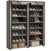 JIUYOTREE front full view showing organized shoes and space-saving benefit