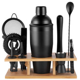 JNWINOG front view of matte black 25oz shaker showing professional look and durability