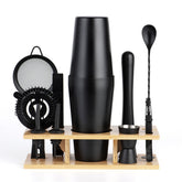 JNWINOG matte black shaker front view showing sleek finish and professional look