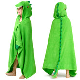 Joiedomi dinosaur hooded towel front view shows playful design and full coverage