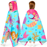 Joiedomi mermaid towel front view showing full design and coverage