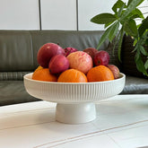 JolieJulie front view of white ceramic bowl showing clean modern design and stability