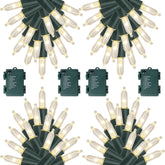 Joliyoou front packaging showing four 16ft warm white LED string light packs for easy décor