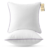 JOLLYVOGUE front view showing two euro pillows, enhances bedroom style