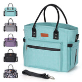 Jomddems front view showing roomy cooler tote and organized pockets benefit convenience