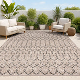JONATHAN Y front view showing Moroccan geometric design and durable look