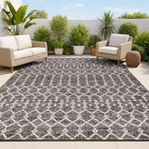 JONATHAN Y rug front view showing geometric design and durable outdoor use