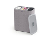 Joseph Joseph front view of gray Tota Trio showing neat compact design and capacity