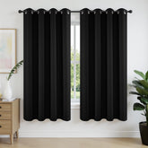 Joydeco front view of burgundy black panels showing clean hanging and coverage benefits