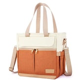 JOYHILL front view showing orange insulated tote and zip closure for easy carrying