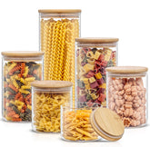 JoyJolt front packaging showing all six jars and gift box, presents organized storage