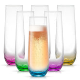 JoyJolt Hue set front packaging shows all six colored flutes, ideal for gifting