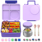 JoyYum front view of closed bento box showing compact protection