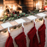 Joyyy white holder set on mantel showing stable display and neat finish