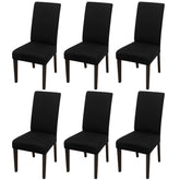 JQinHome front view of black chair cover showing clean, elegant protection