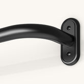 JRZOO front view matte black rod showing sleek modern profile and sturdy finish