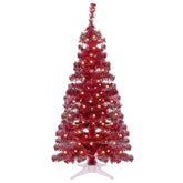 Juegoal front view red Christmas tree showing full shape and festive color benefit