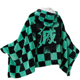 Juejuezi hooded blanket front view showing full coverage and hood for cozy warmth