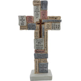 Jumiz cross front view showing engraved words and balanced design benefit: clear message