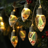 JUSTOTRY front view of globe string lights showing festive bulbs and packaging, easy decorating