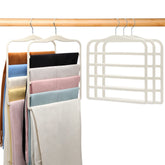 JUUBAOOPN front view of five-pack hangers showing compact packaging and storage benefit