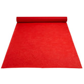 Juvale front view of full red carpet runner showing rich color and smooth surface benefit