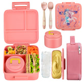 JXXM front packaging showing unicorn-mermaid pink design and included pieces for convenient meals