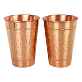 JYPR hammered copper tumblers front view showing elegant design and sturdy feel