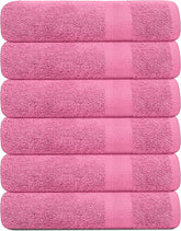 KAHAF COLLECTION front view of six-pack towels showing color and packaging benefit