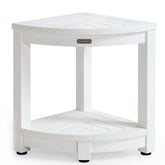 KaimuBench front view corner stool showing compact footprint and stability