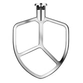 Kainasch front view of stainless steel flat beater showing sturdy shape and fit benefit