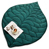 Kaisa front view of green weighted blanket, cozy aesthetic and calming color